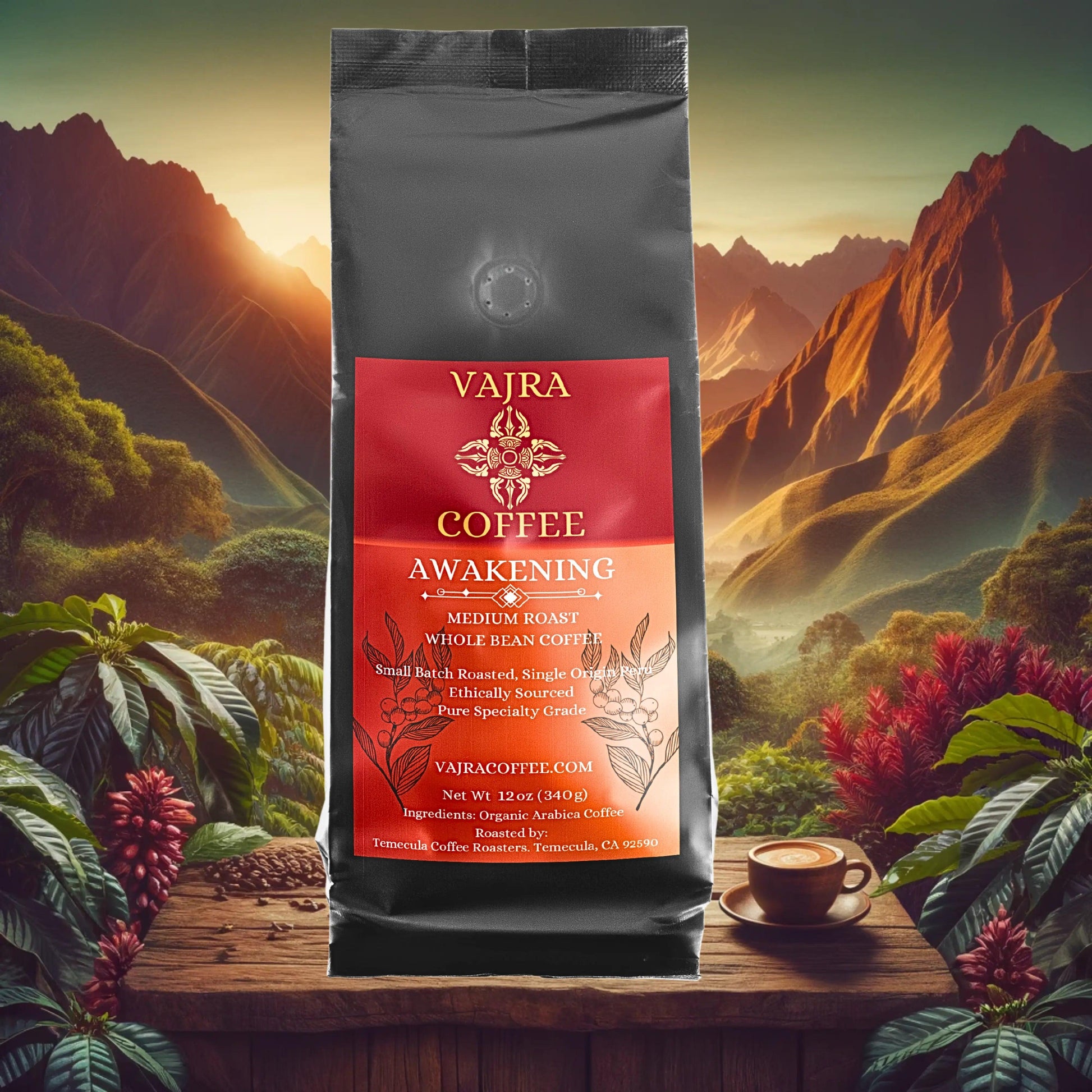 Awakening: Organic Medium Roast, Single Origin Peru - Vajra Coffee