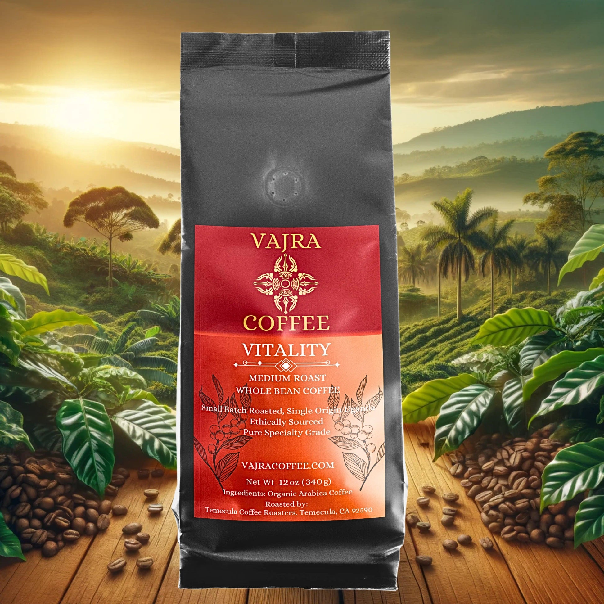Vitality: Organic Medium Roast, Single Origin Uganda - Vajra Coffee