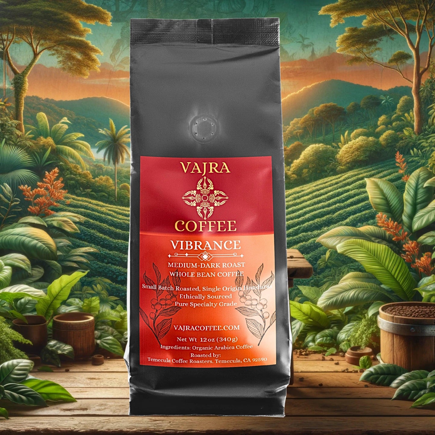 Vibrance: Organic Medium-Dark Roast, Single Origin Honduras - Vajra Coffee